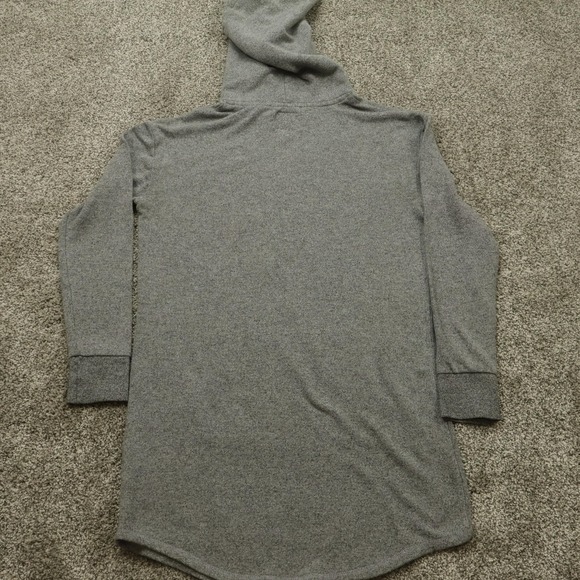 Roots Hoodie dress womens M Longline Pullover Kangaroo Pocket Casual Sweatshirt - Picture 2 of 13